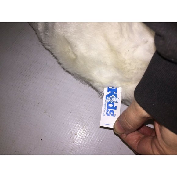 Lovable Huggable Lying DOG PLUSH 28" very soft black/white Pup - Picture 6 of 11